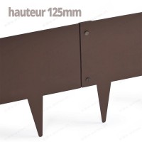 Bordurette Acier 1m - haut.125mm - marron